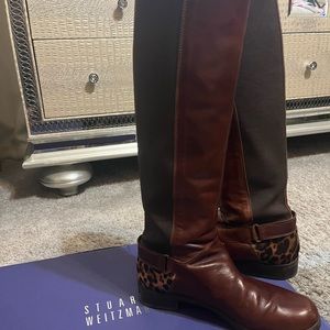 Stuart Wietzman brown riding boots size 8